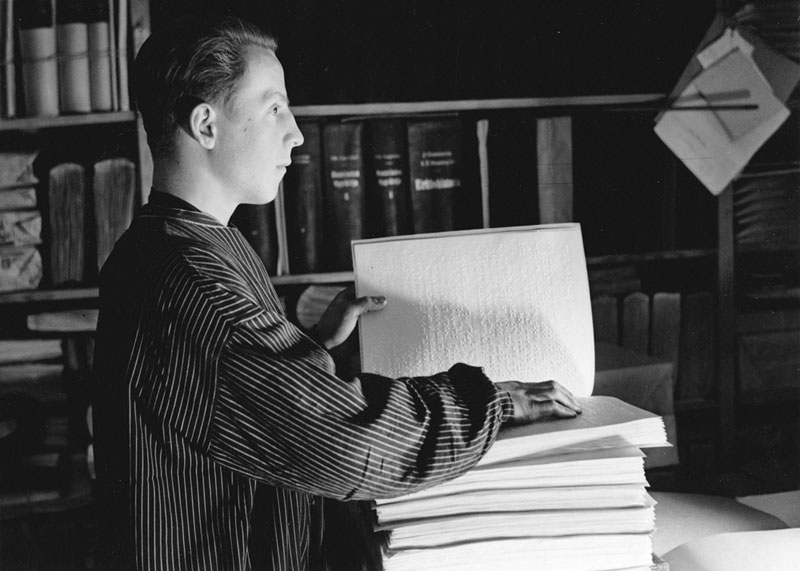 Reads a Braille Book