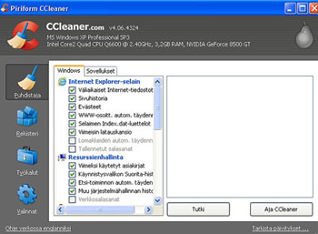 Ccleaner ohjelma